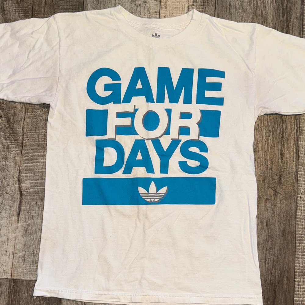 Adidas White Tee -size Small